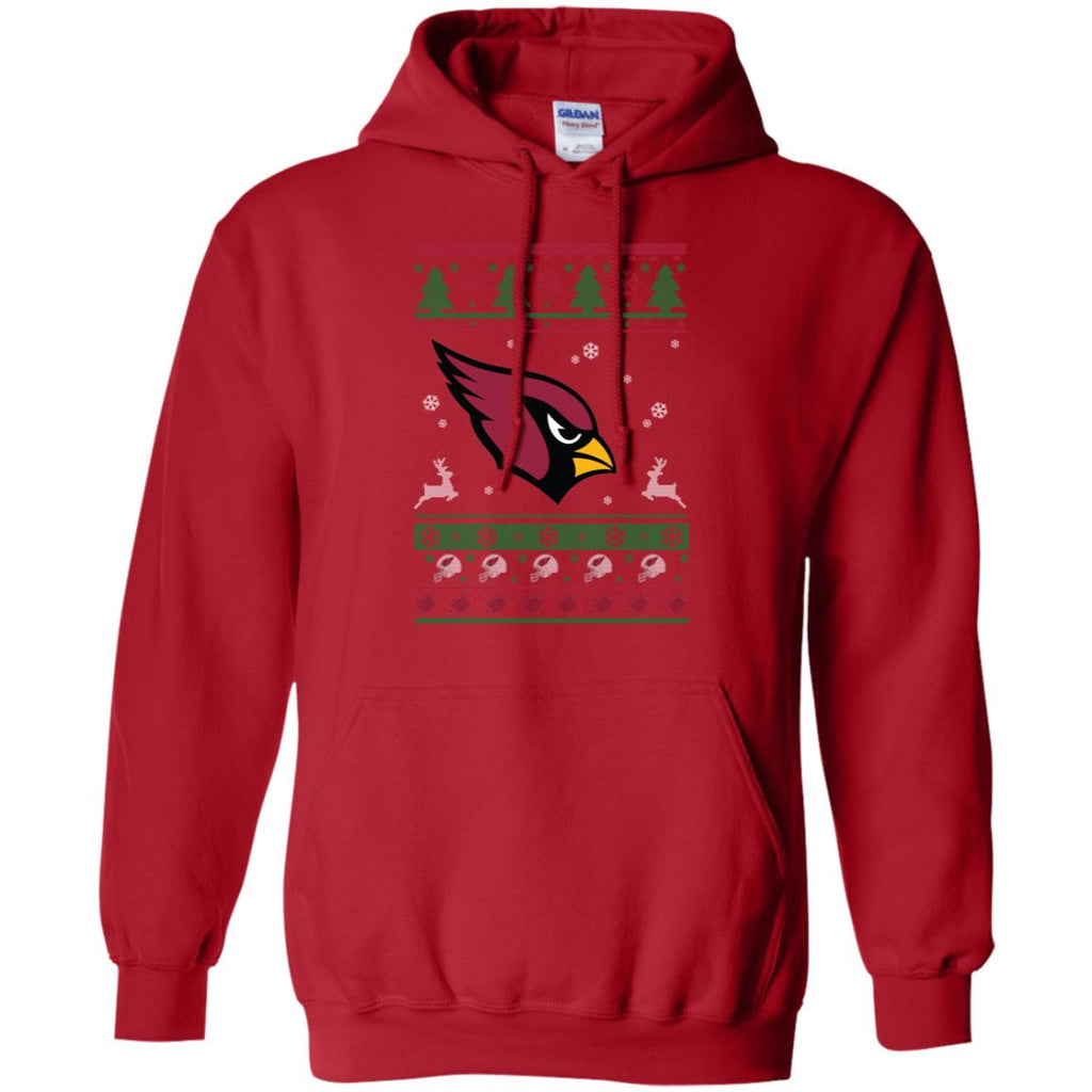 Arizona Cardinals Logo Football Teams Ugly Christmas Sweater Men Pullover Hoodie