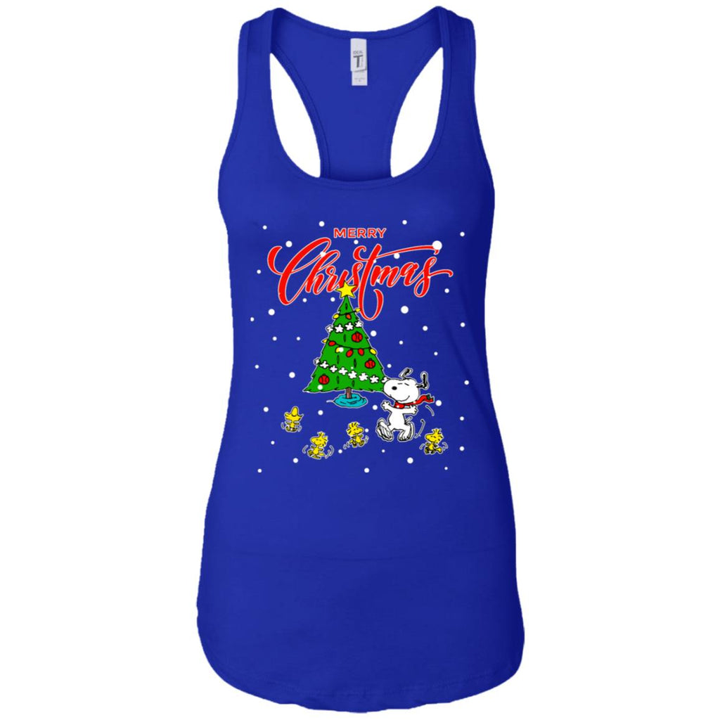Peanuts-snoopy Christmas Tree Women Tank