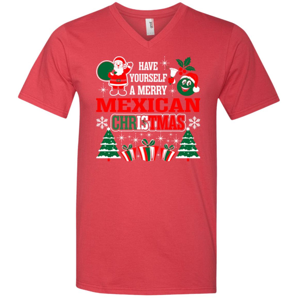 Have Yourself A Merry Mexican Christmas Men V-Neck T-Shirt