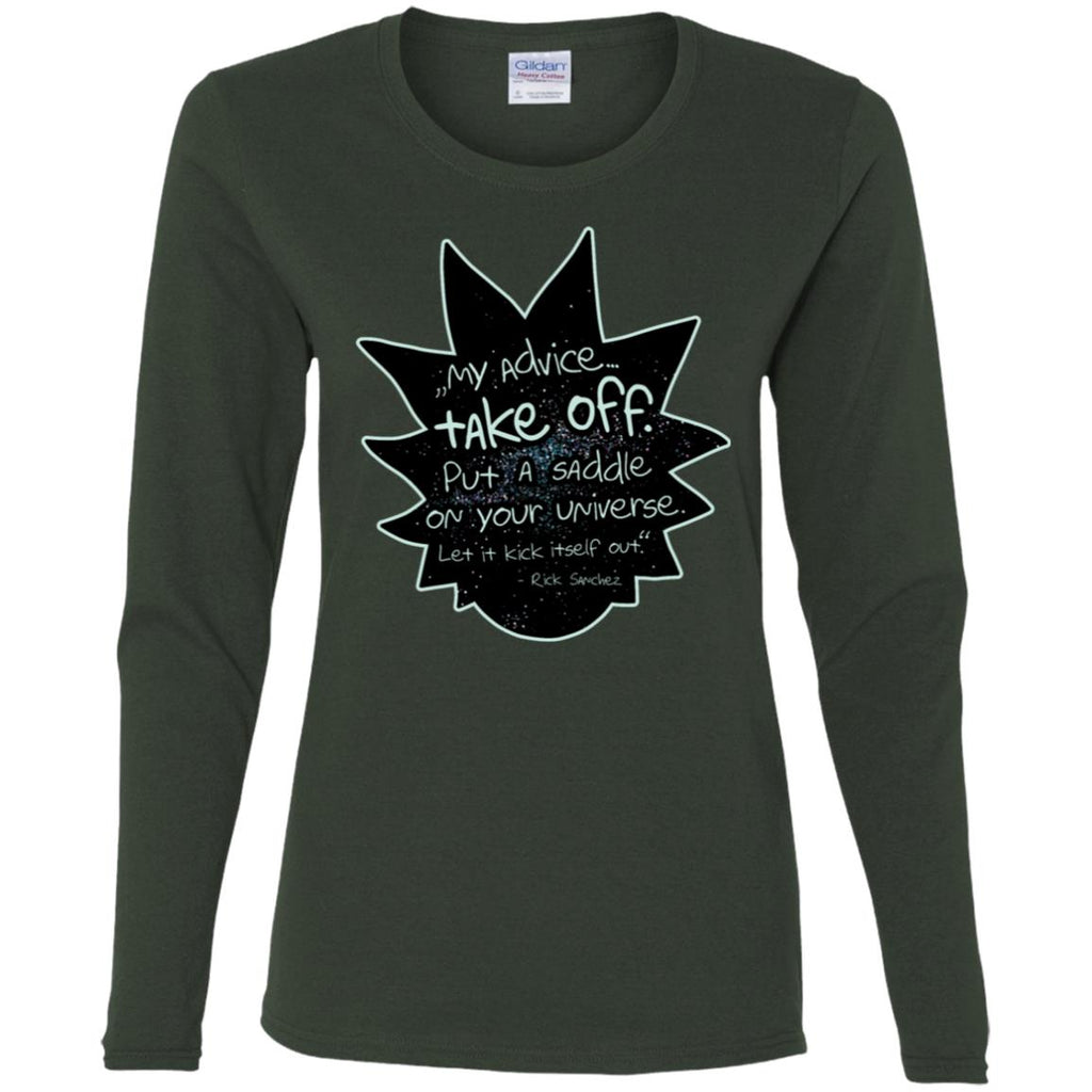 Rick And Morty My Advice  Take Off Women Long Sleeve Shirt