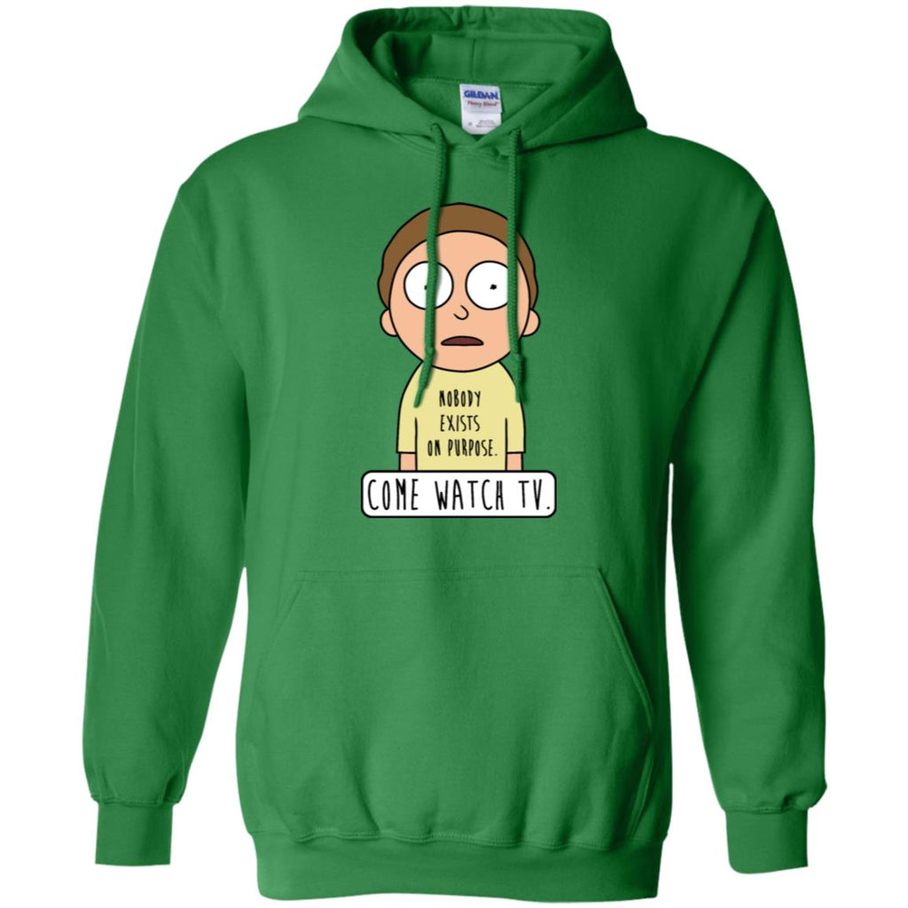 Rick And Morty Come Watch Tv Quote Men Pullover Hoodie