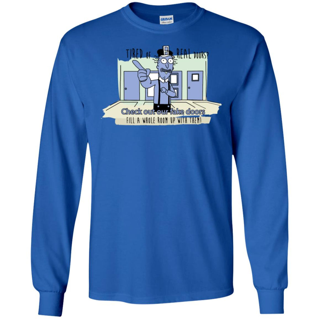 Rick And Morty - Fake Doors Room Men Long SLeeve Shirt