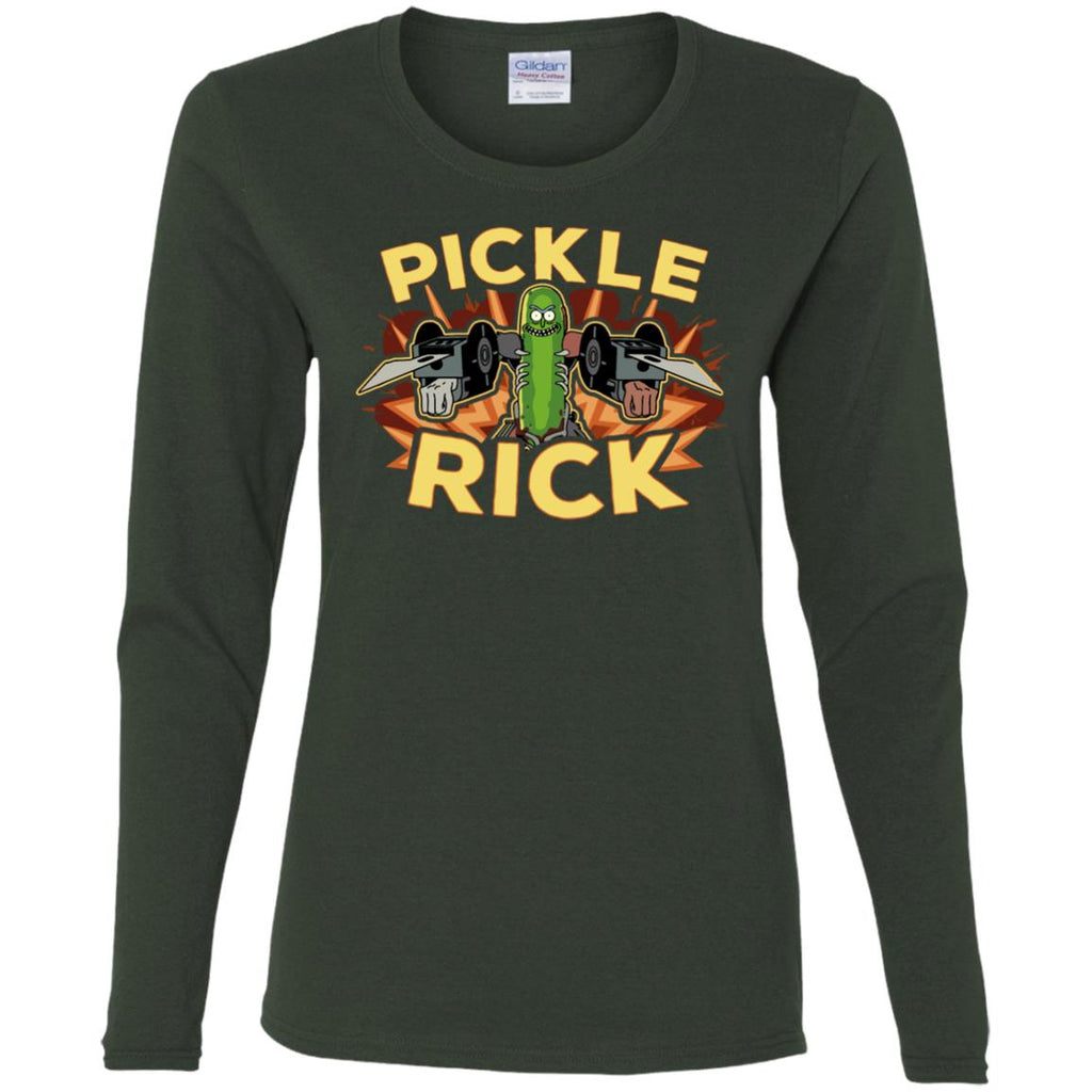 Rick And Morty Pickle Rick Women Long Sleeve Shirt