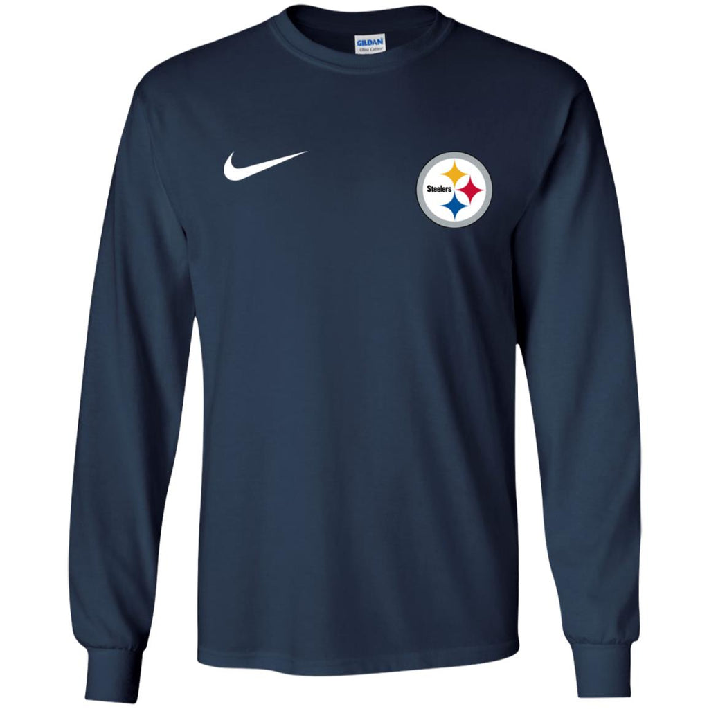 Nike Pittsburgh Steelers Logo Nfl Football Men Long SLeeve Shirt