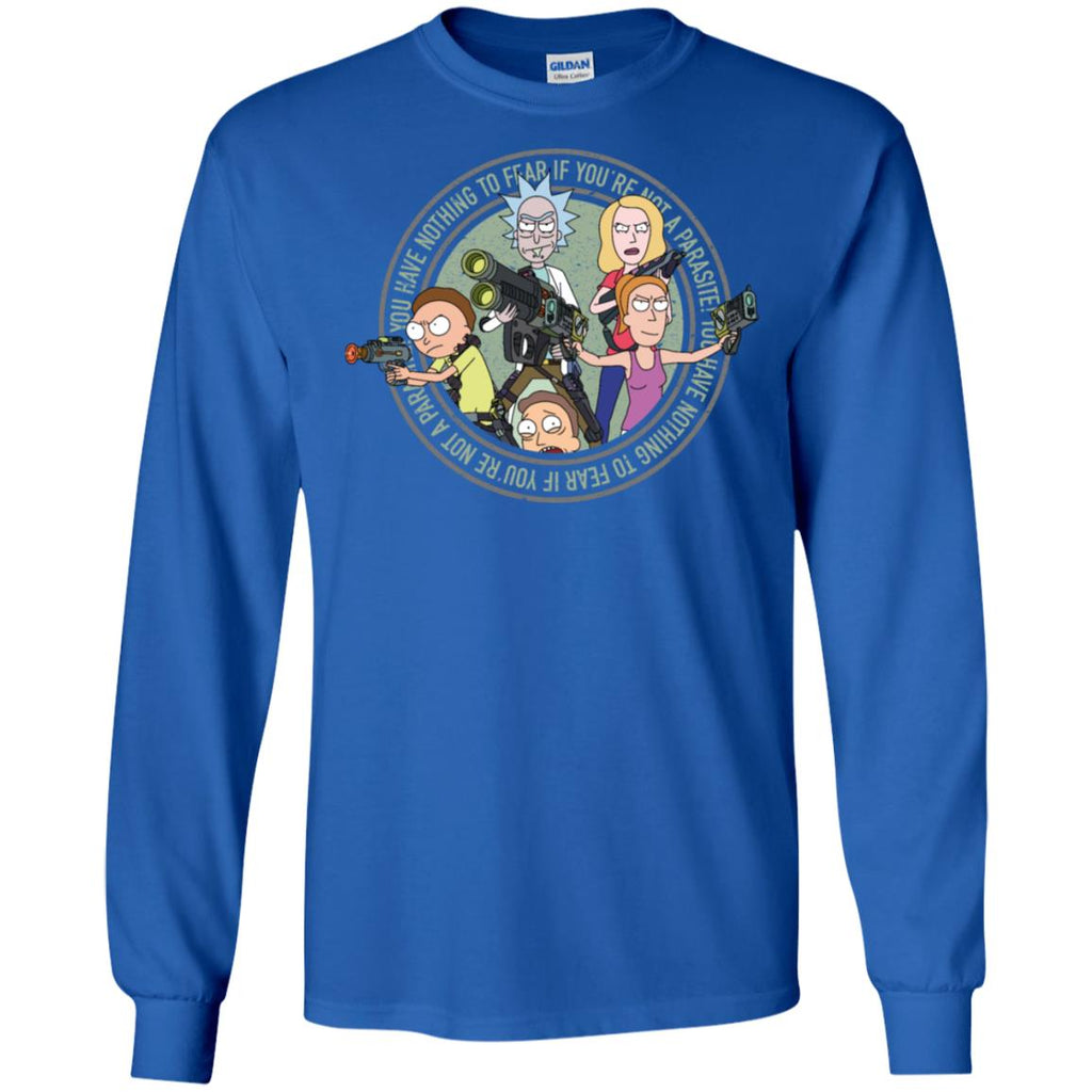 Rick And Morty And The Smith Family Men Long SLeeve Shirt