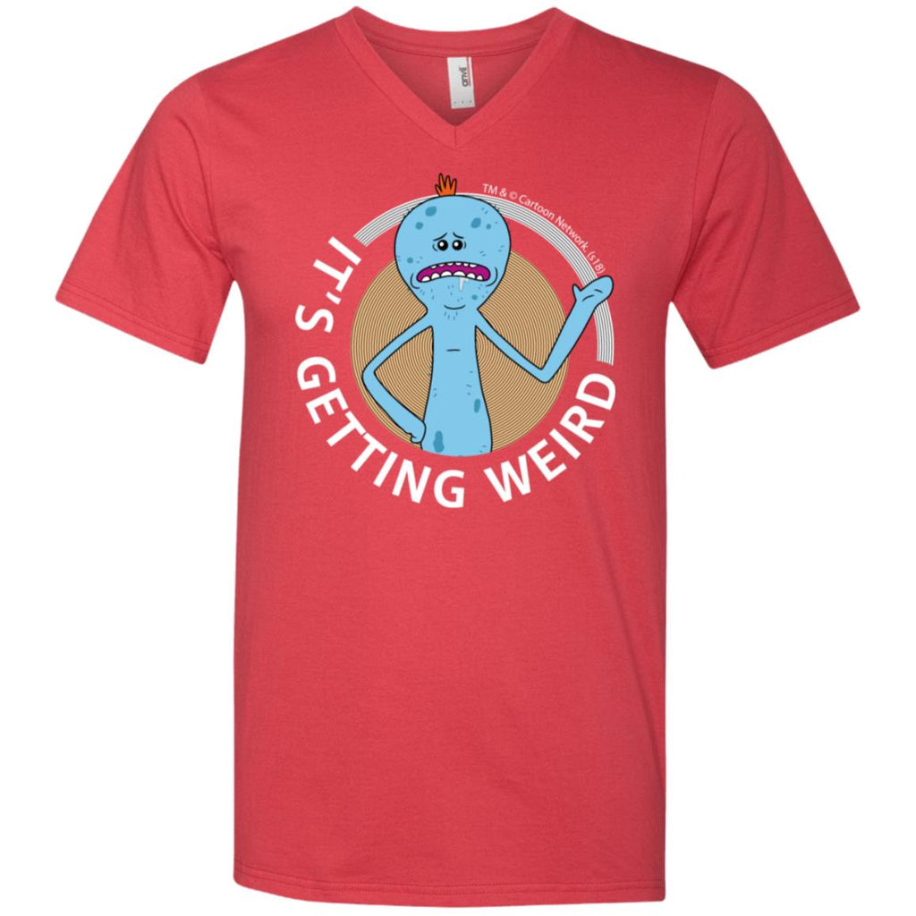 Rick And Morty Mr Meeseeks It's Getting Weird Mug Men V-Neck T-Shirt