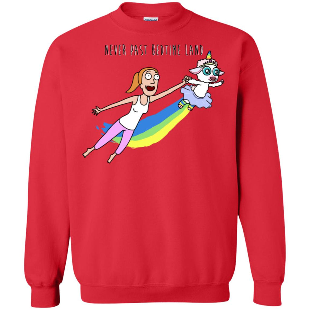 Rick And Morty Summer Never Past Bedtime Land Unisex Crewneck Pullover Sweatshirt