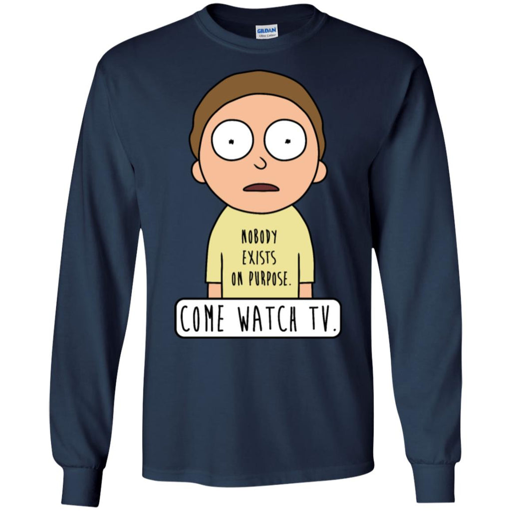 Rick And Morty Come Watch Tv Quote Men Long SLeeve Shirt