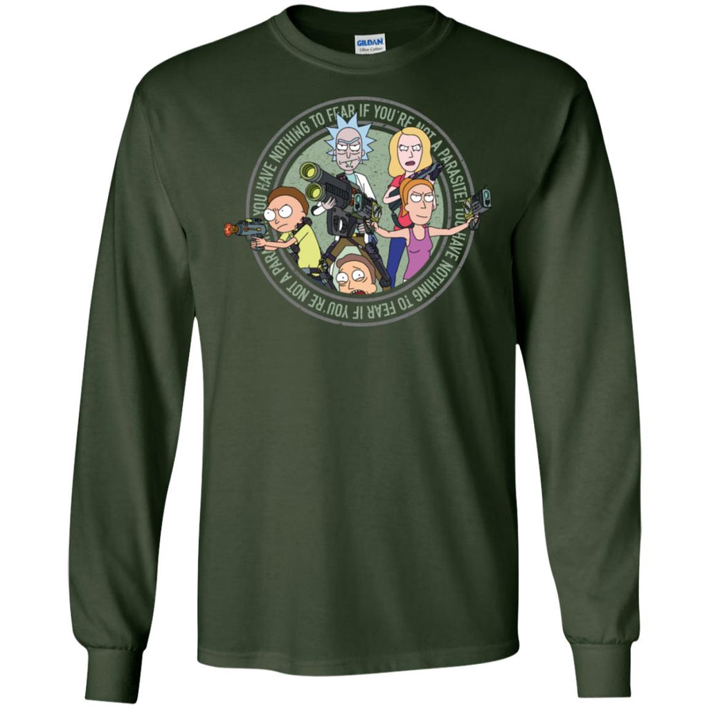Rick And Morty And The Smith Family Men Long SLeeve Shirt