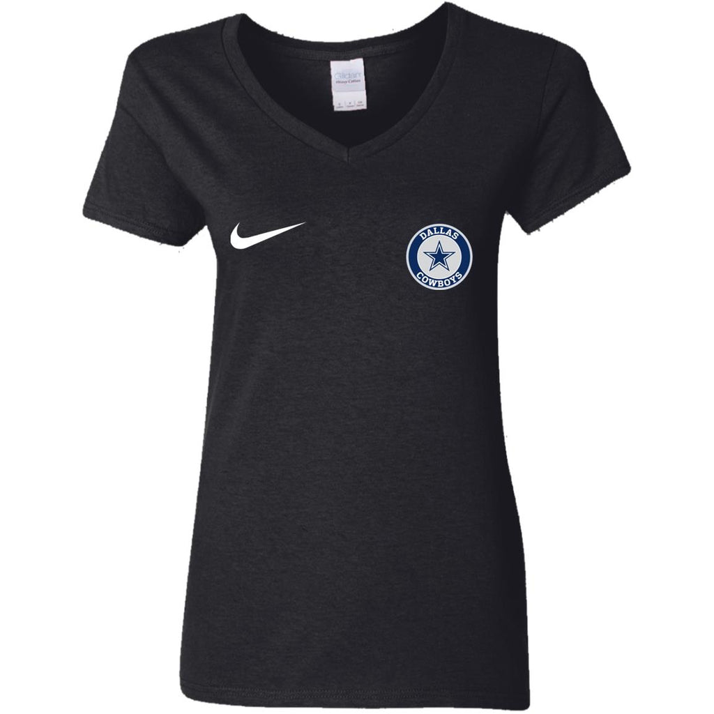 Nike Dallas Cowboys Nfl Football Women V-Neck T-Shirt