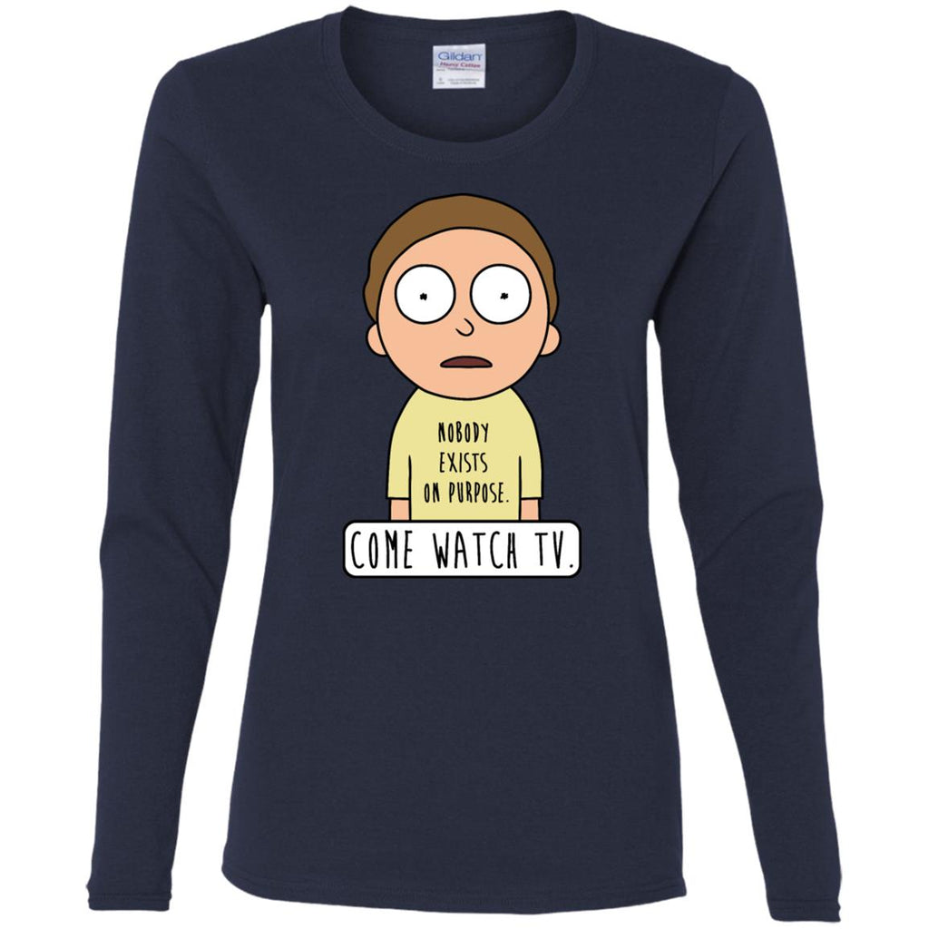Rick And Morty Come Watch Tv Quote Women Long Sleeve Shirt
