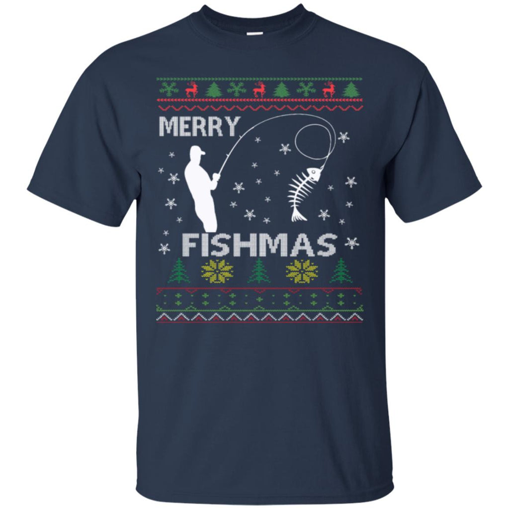 Merry Fishmas Ugly Christmas Men T-Shirt