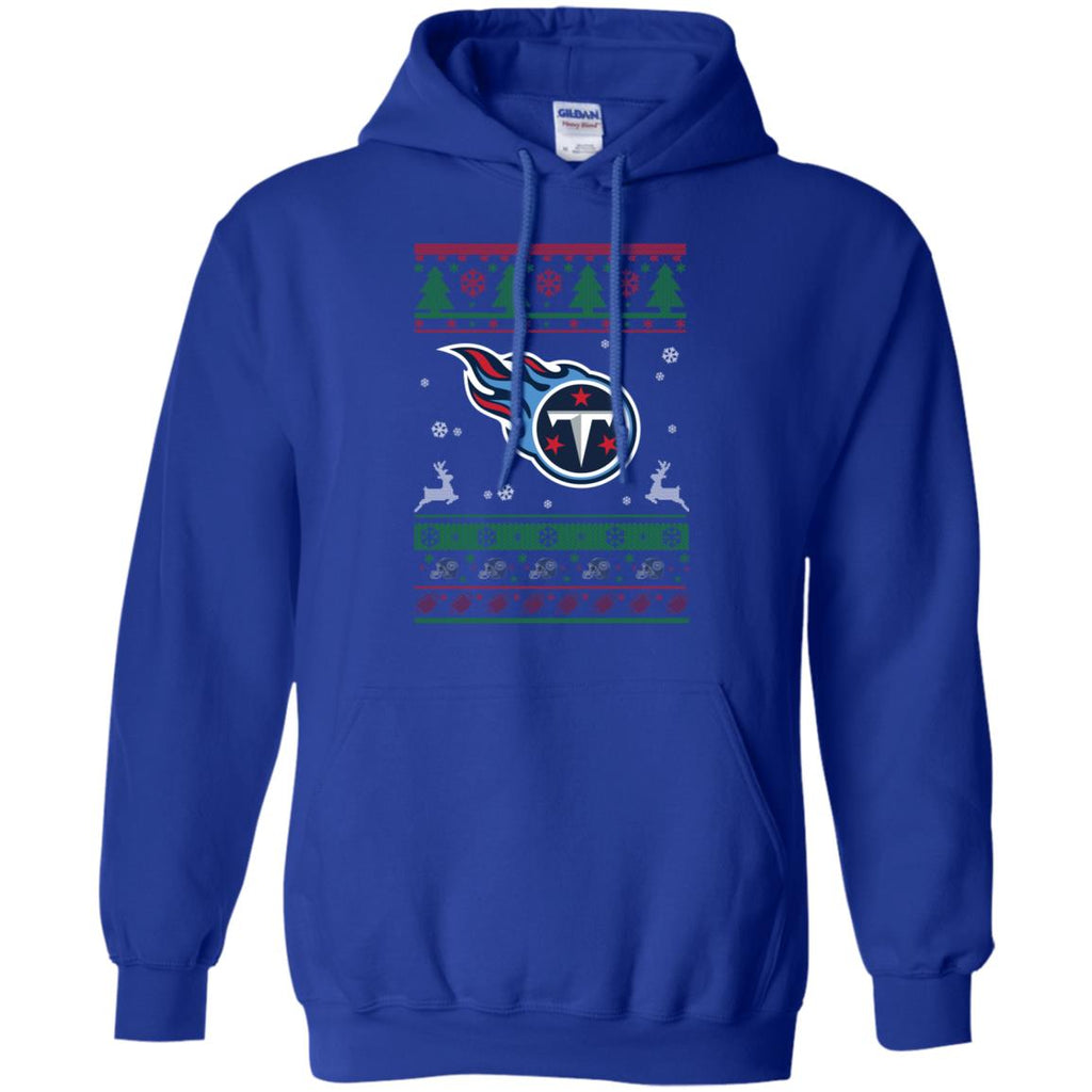 Tennessee Titans Logo Football Teams Ugly Christmas Sweater Men Pullover Hoodie