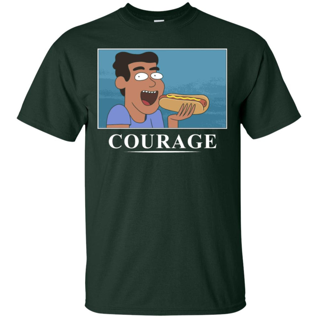 Rick And Morty Courage Is Eating A Hot Dog Men T-Shirt