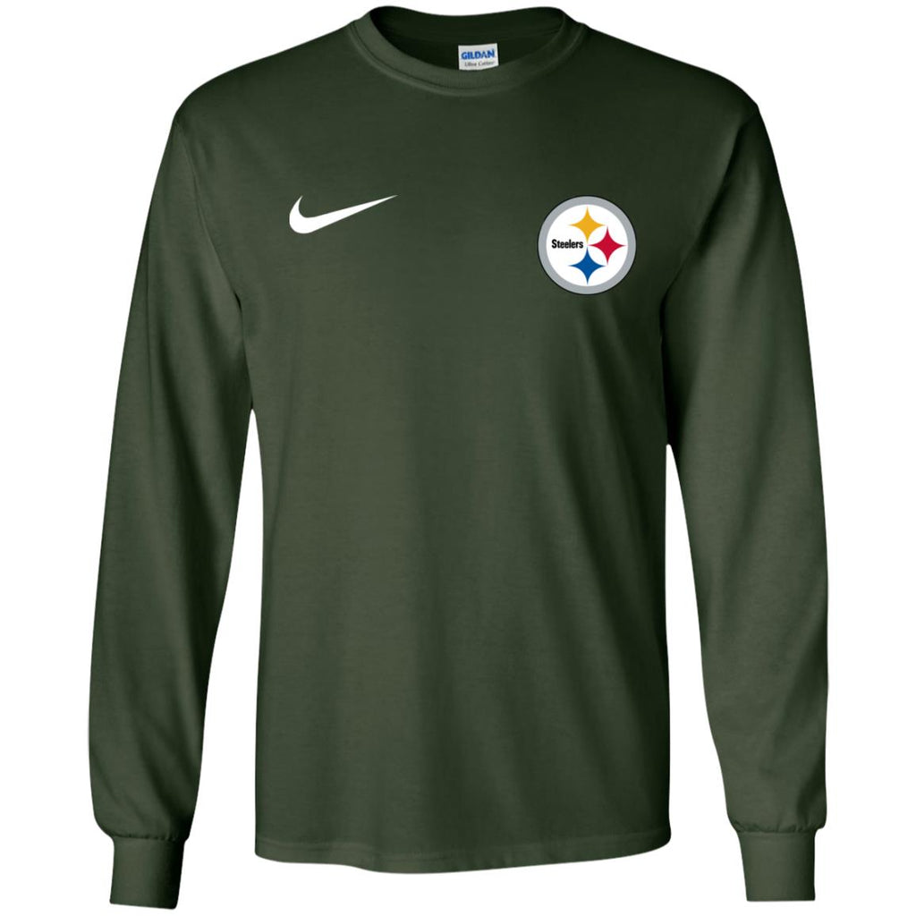 Nike Pittsburgh Steelers Logo Nfl Football Men Long SLeeve Shirt