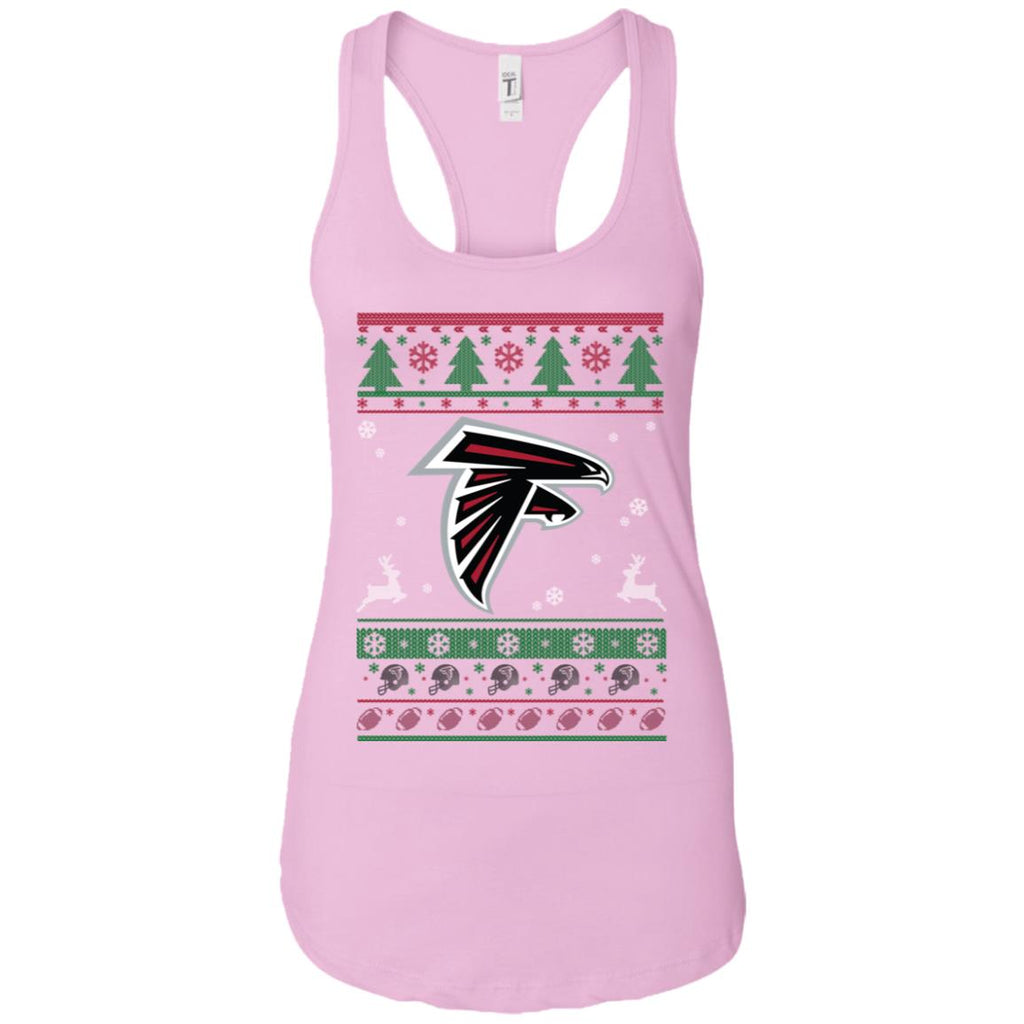 Atlanta Falcons Logo Football Teams Ugly Christmas Sweater Women Tank
