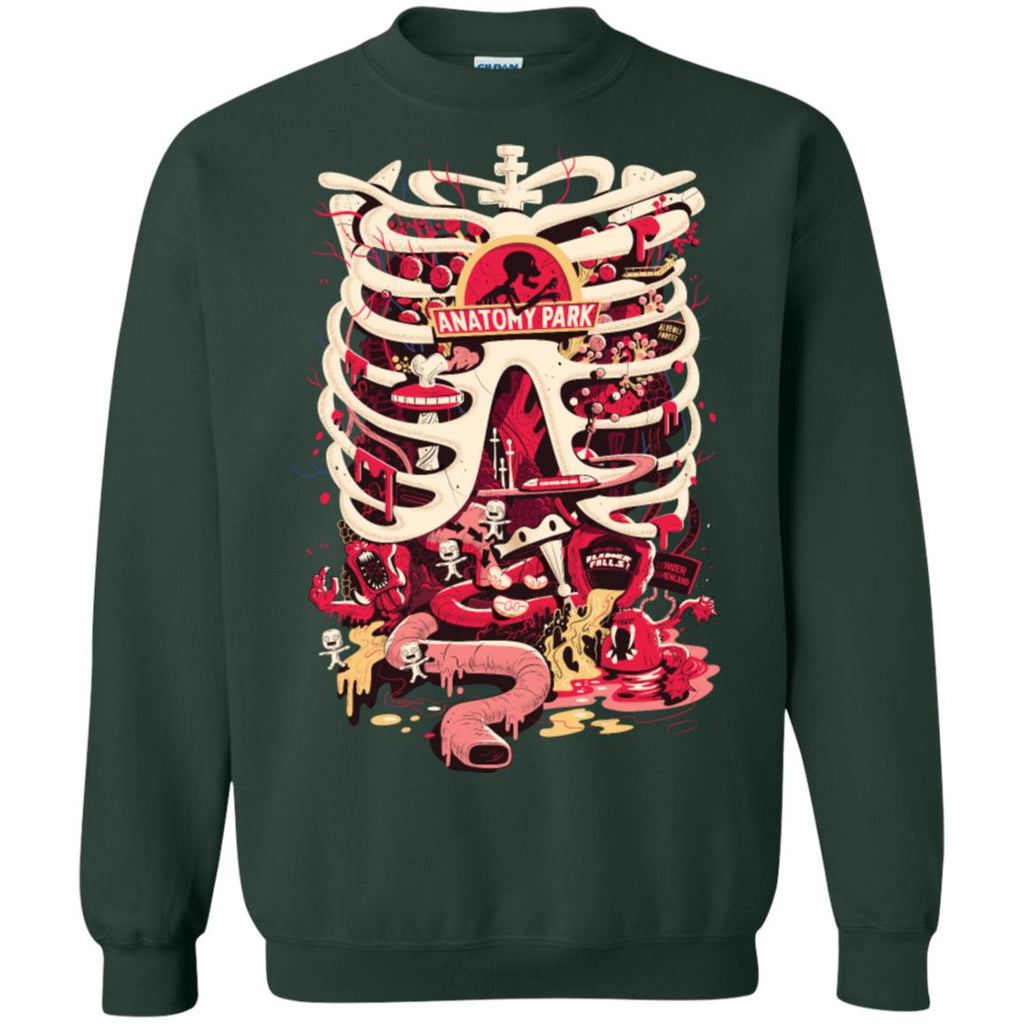 Rick And Morty Anatomy Park Skeleton Unisex Crewneck Pullover Sweatshirt