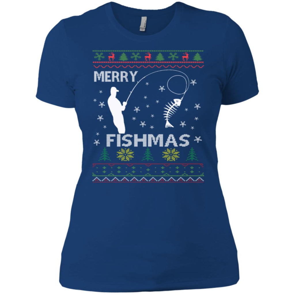 Merry Fishmas Ugly Christmas Women T-Shirt