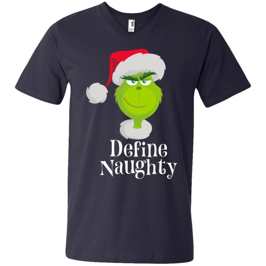 Dr. Seuss The Grinch Naughty Grinch Christmas Men V-Neck T-Shirt
