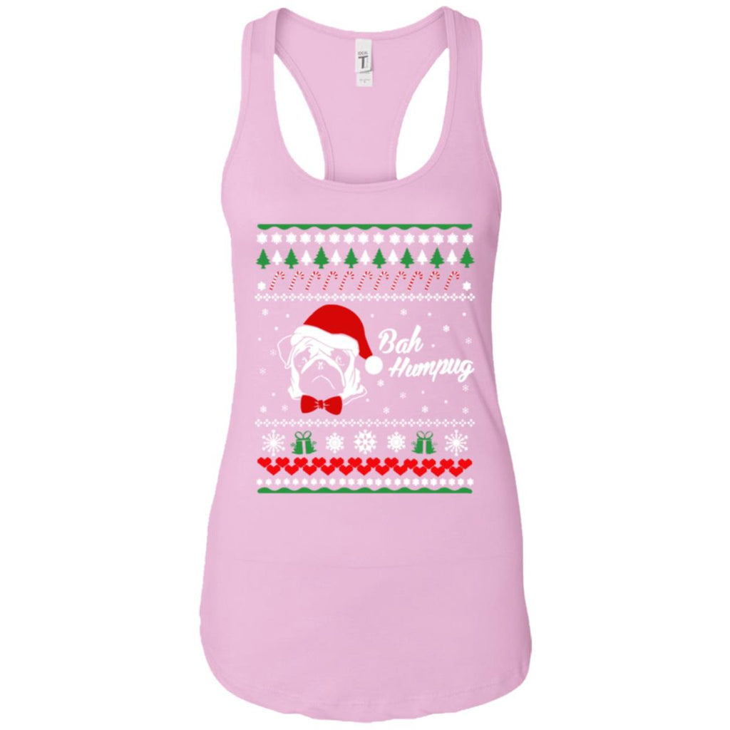 Bah Hum Pug Dog Christmas Women Tank
