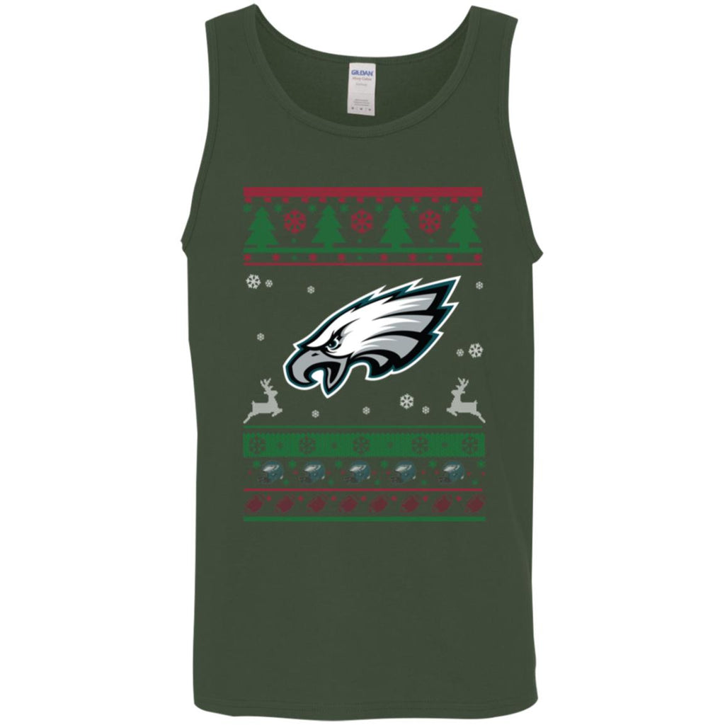 Philadelphia Eagles Logo Football Teams Ugly Christmas Sweater Men Tank Top