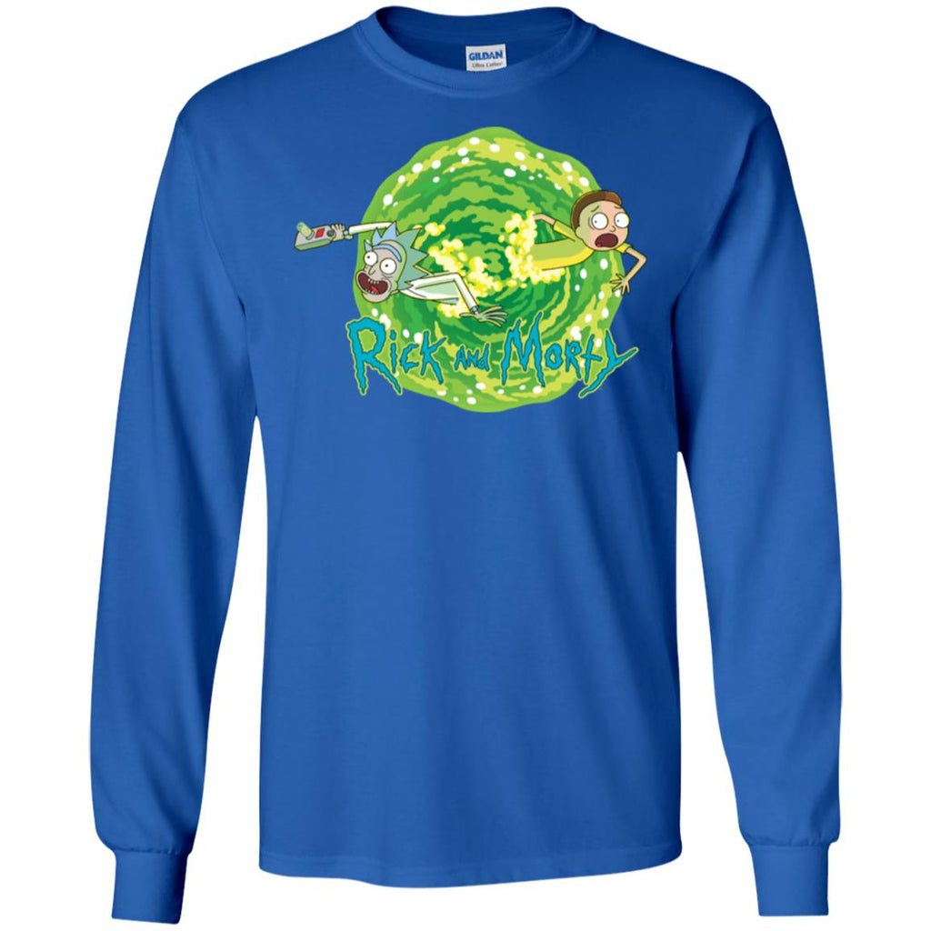 Rick And Morty Multidimensional Travel Men Long SLeeve Shirt