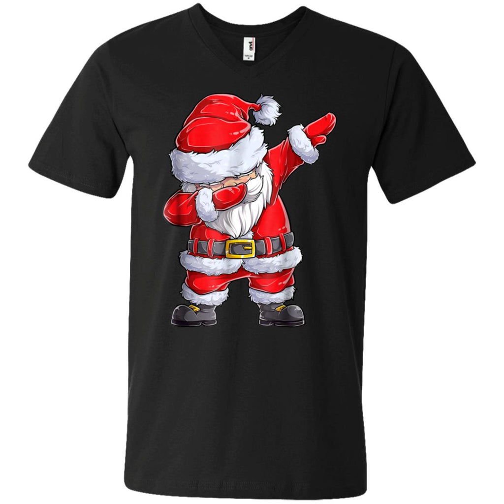 Dabbing Santa Shirt Christmas Boys Kids Men Xmas Gifts Tees Men V-Neck T-Shirt