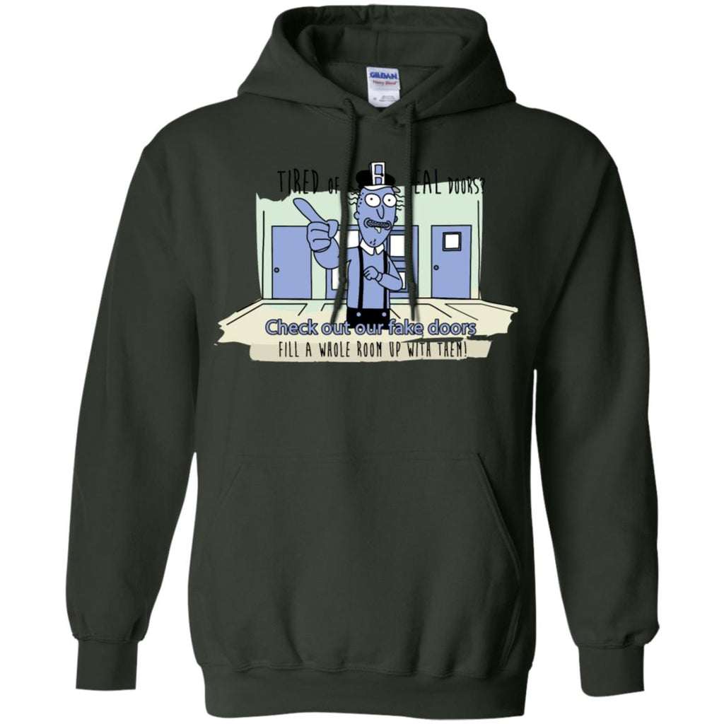 Rick And Morty - Fake Doors Room Men Pullover Hoodie