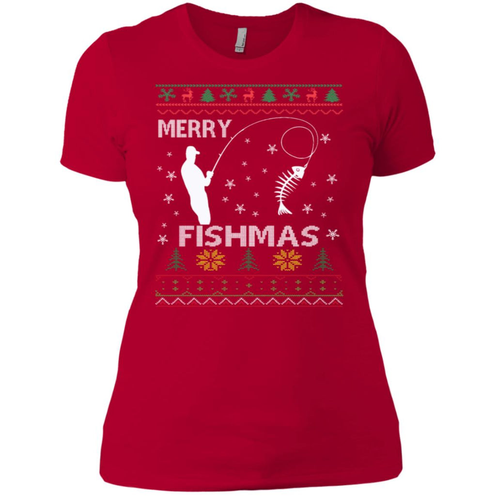 Merry Fishmas Ugly Christmas Women T-Shirt