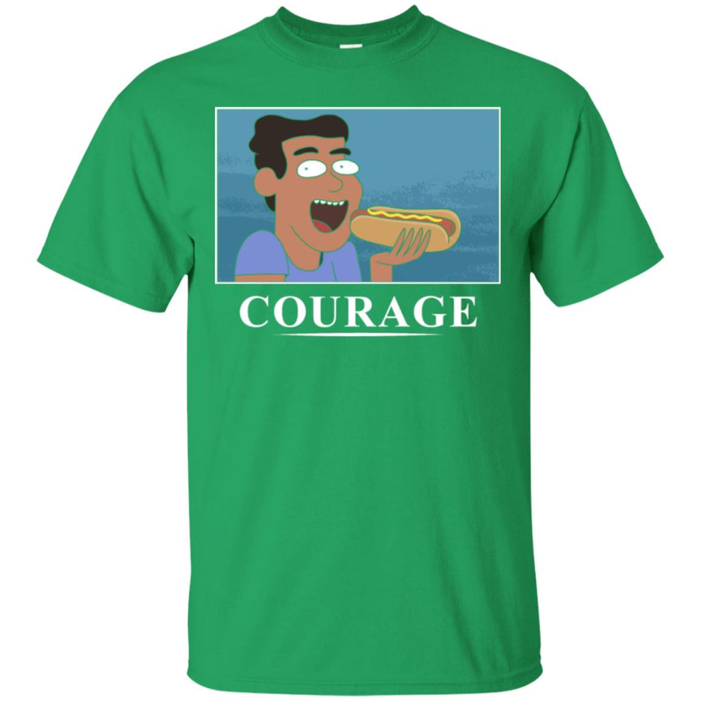 Rick And Morty Courage Is Eating A Hot Dog Men T-Shirt