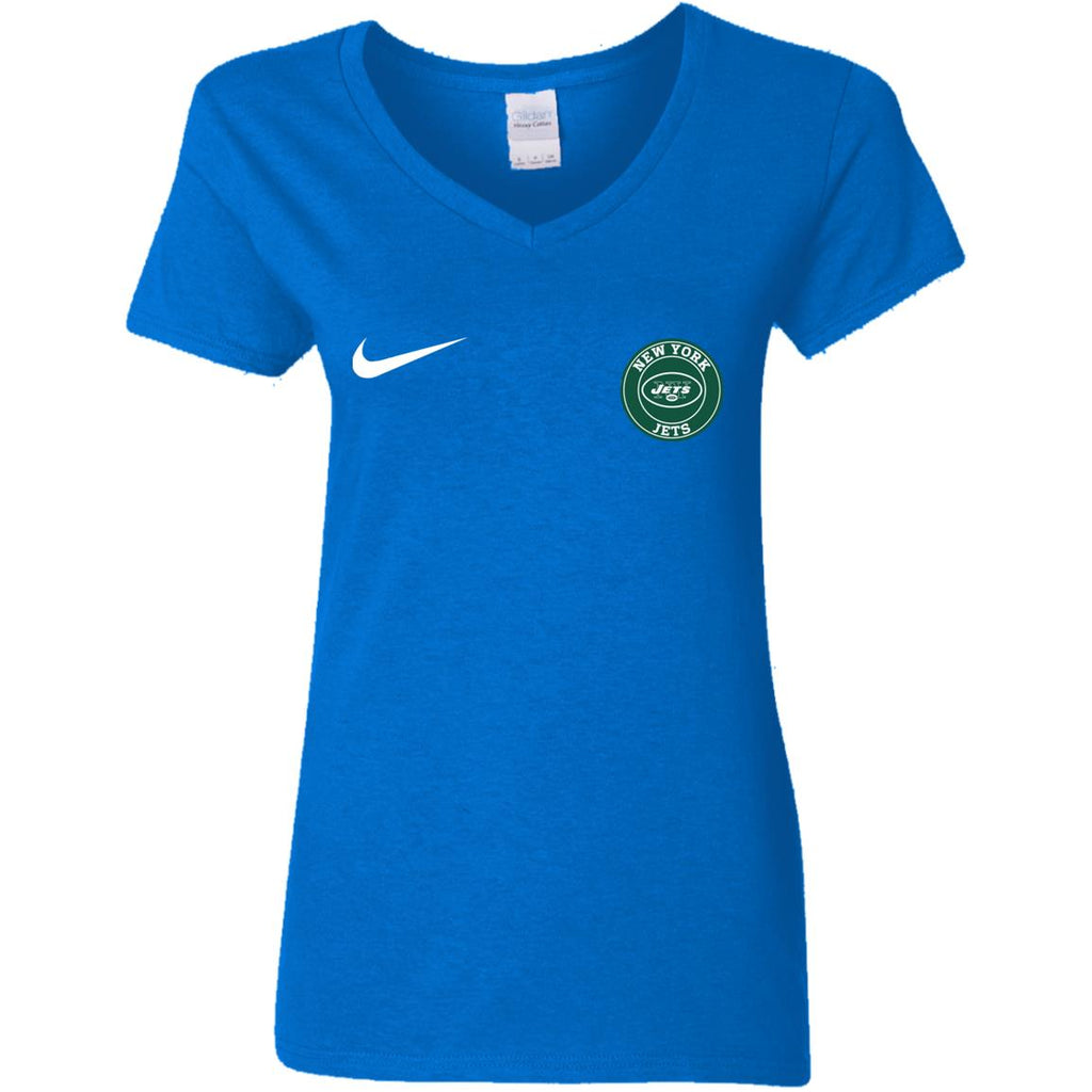 Nike New York Jets Nfl Football Women V-Neck T-Shirt