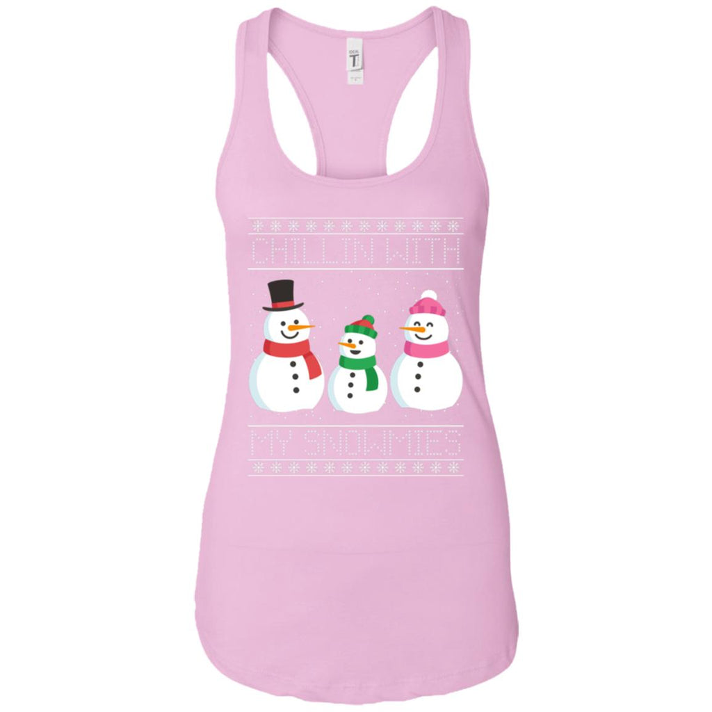 Chillin With My Snowmies Snowman Christmas Women Tank