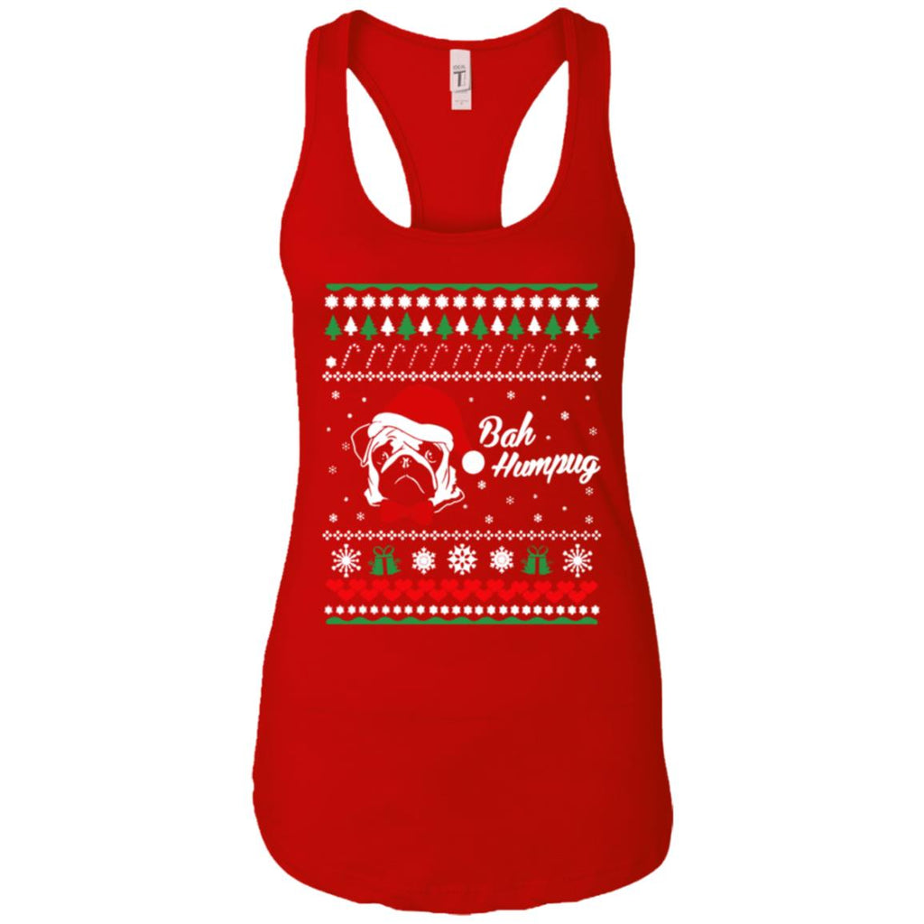 Bah Hum Pug Dog Christmas Women Tank