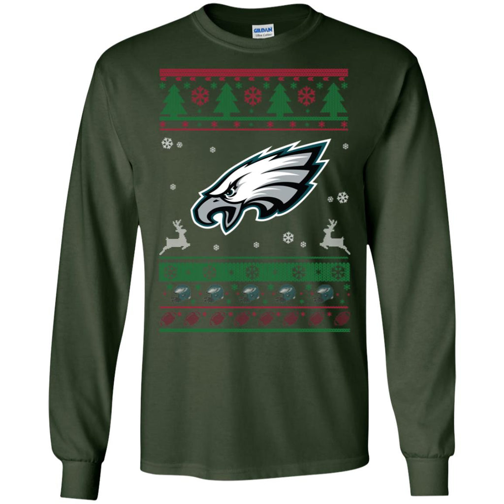 Philadelphia Eagles Logo Football Teams Ugly Christmas Sweater Men Long SLeeve Shirt
