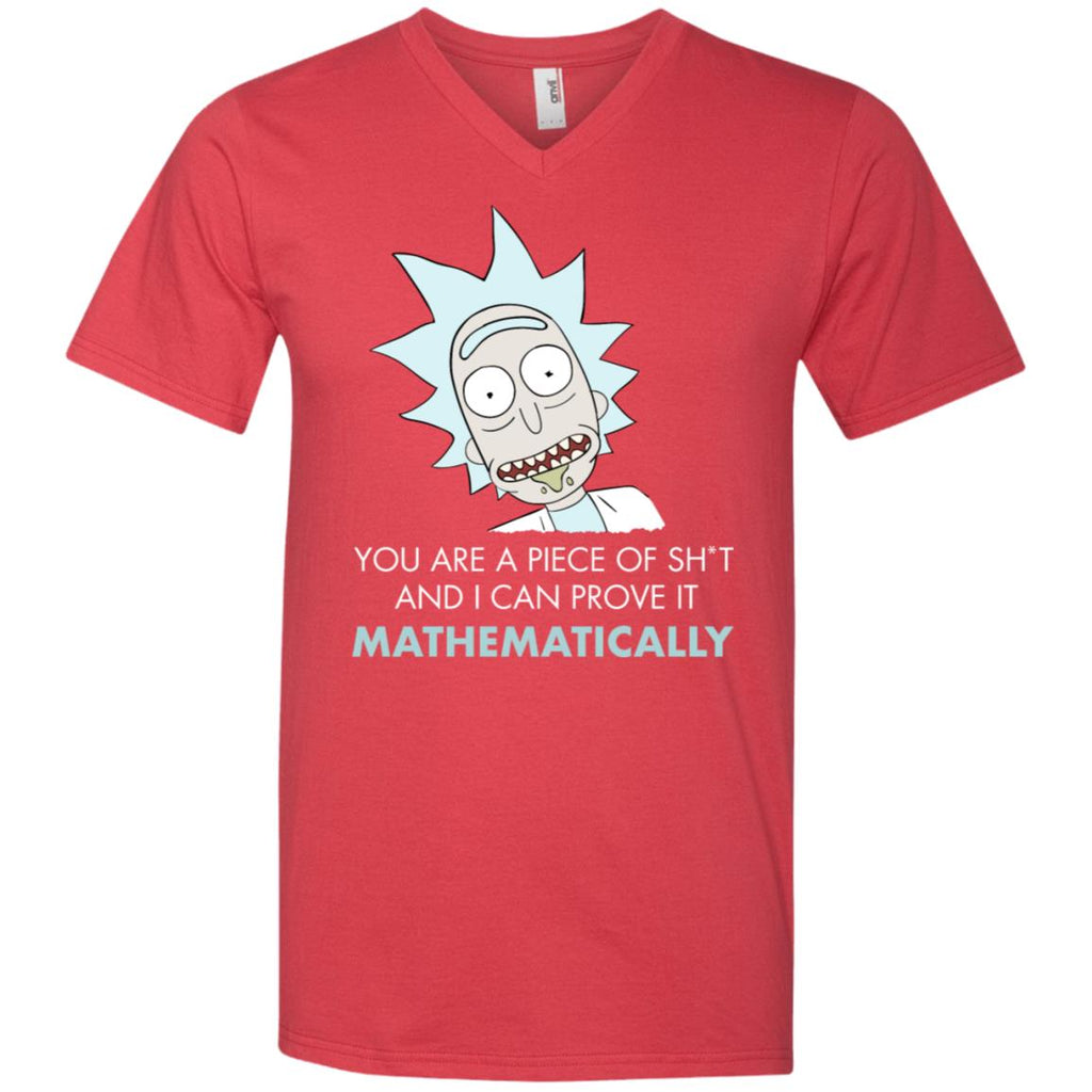 Rick And Morty Mathematical Proof Quote Men V-Neck T-Shirt