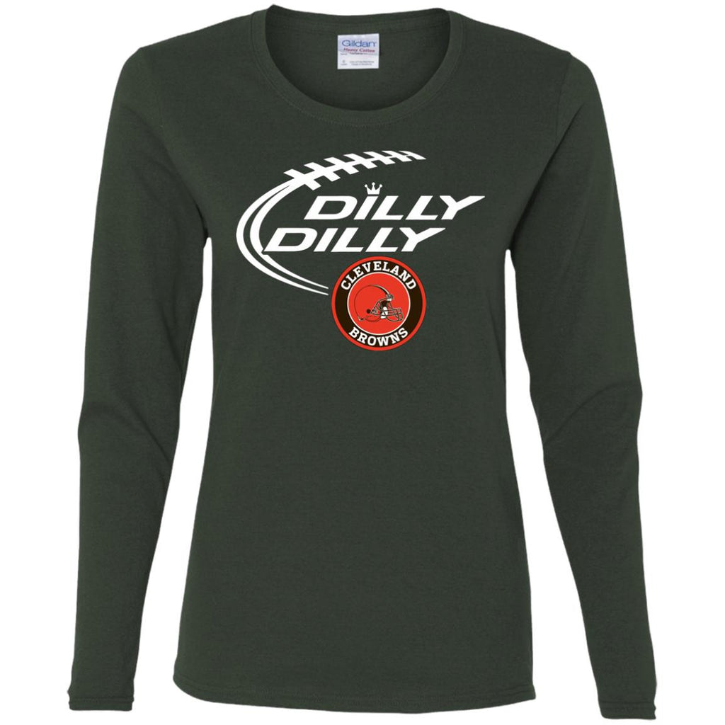 Dilly Dilly Cleverlan Browns Nfl Football Women Long Sleeve Shirt