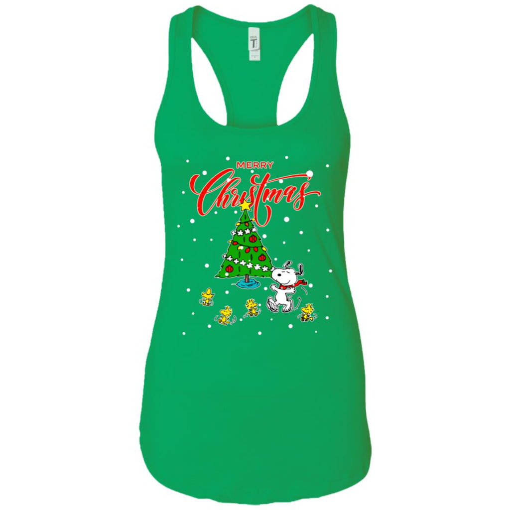 Peanuts-snoopy Christmas Tree Women Tank