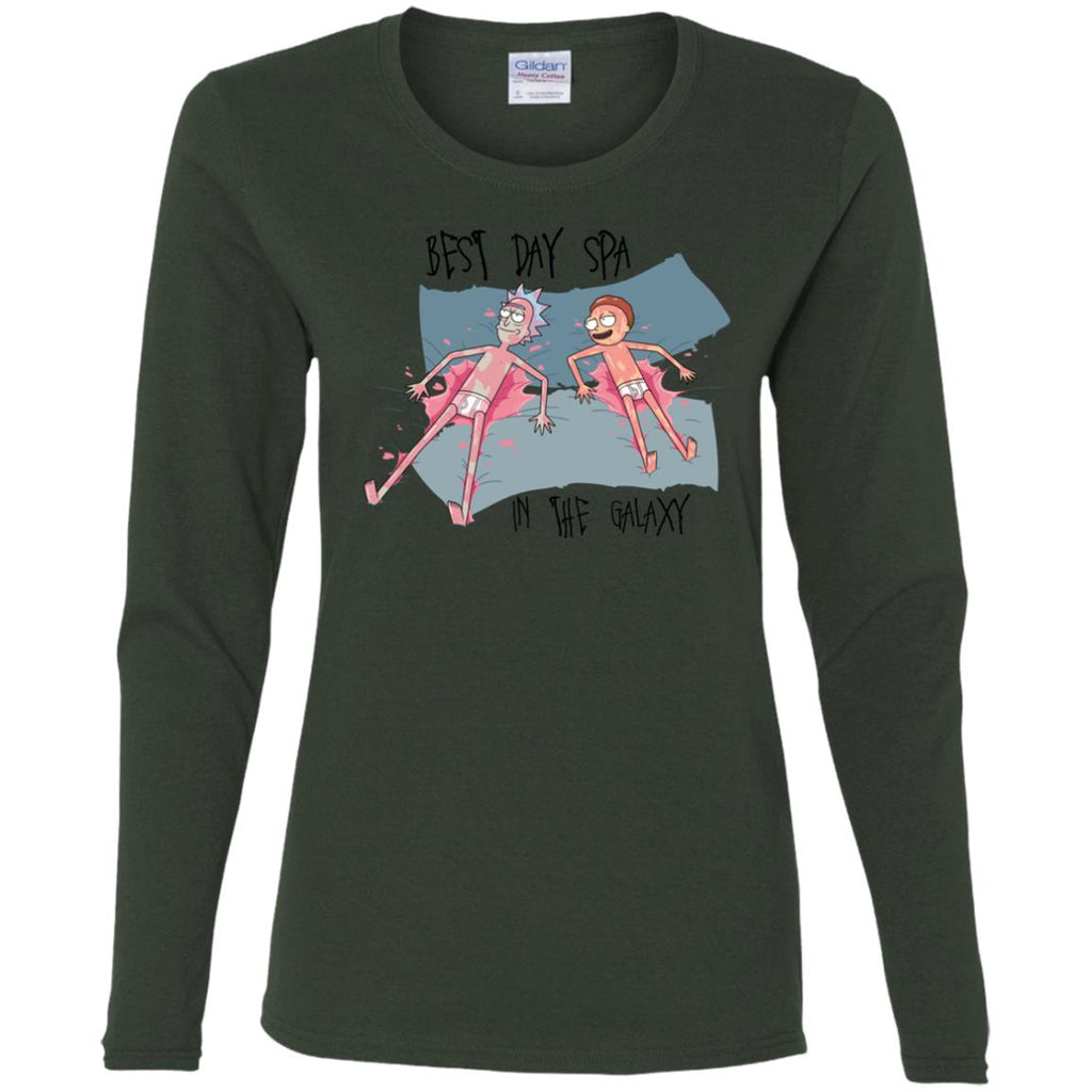 Rick And Morty Best Spa Day In The Galaxy Women Long Sleeve Shirt