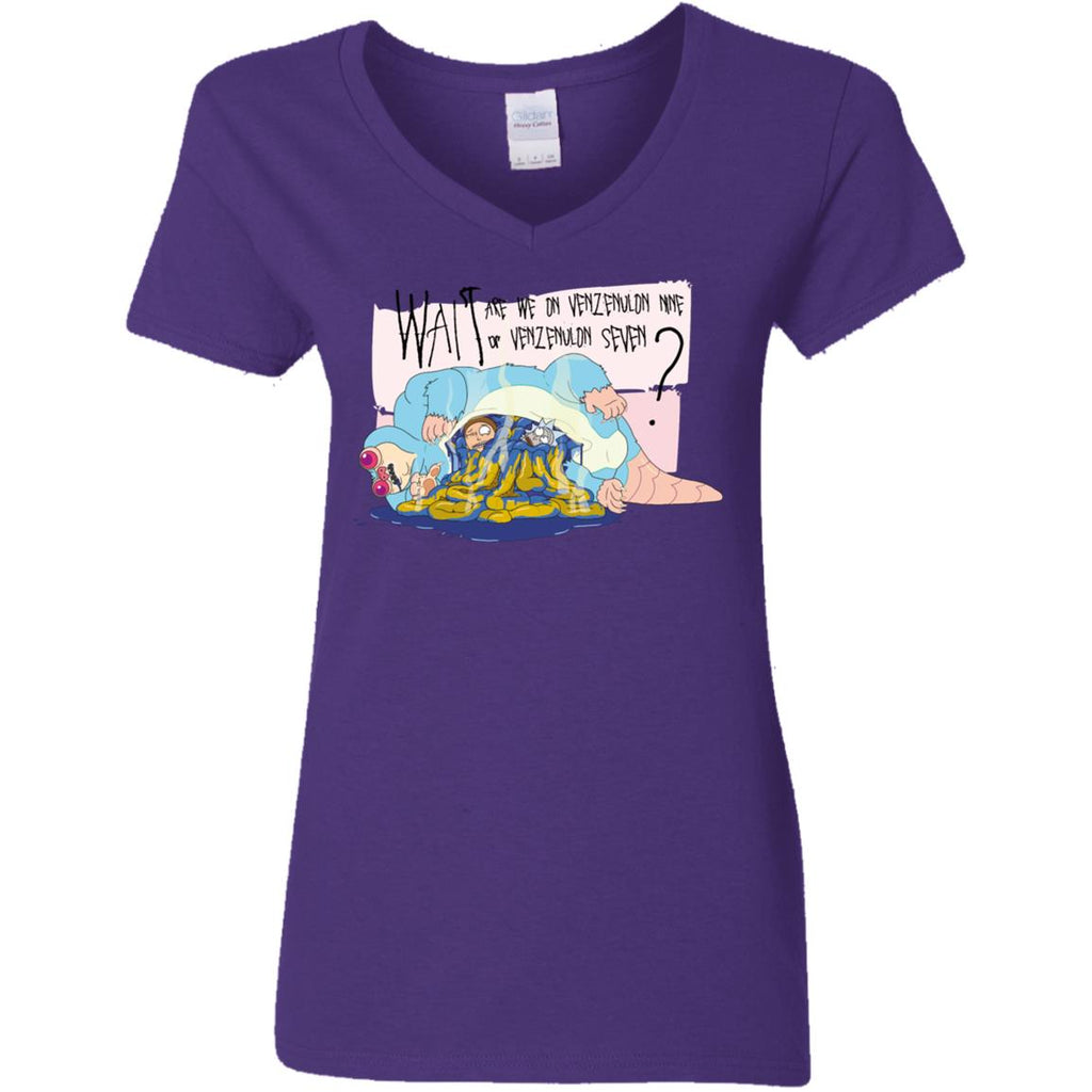 Ricky And Morty Which Venzenulon Are We On Women V-Neck T-Shirt