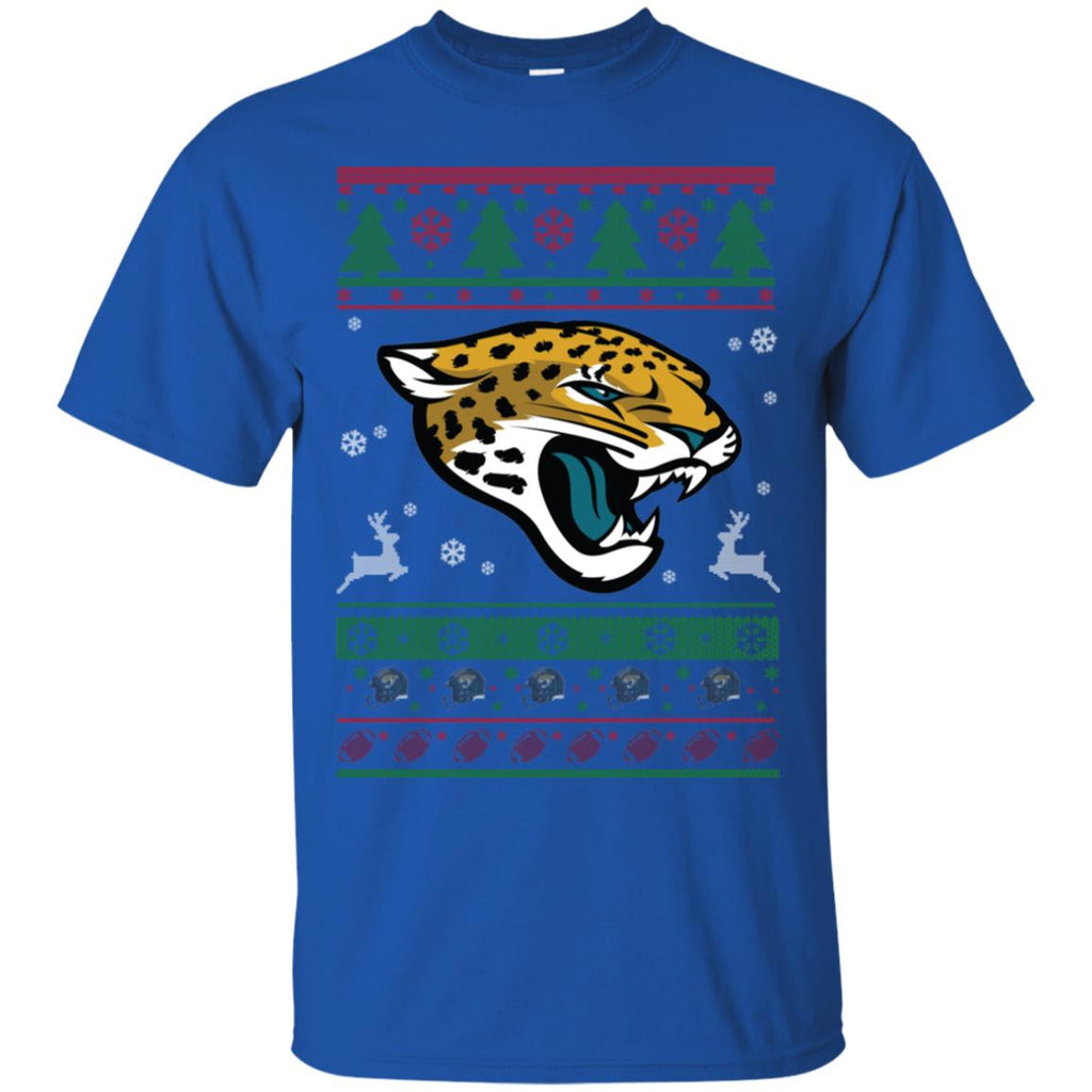Jacksonville Jaguars Logo Football Teams Ugly Christmas Sweater Men T-Shirt