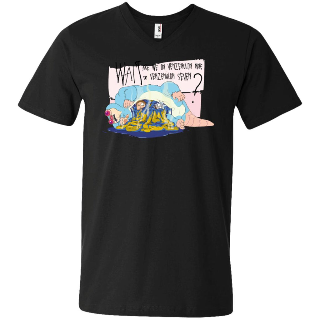 Ricky And Morty Which Venzenulon Are We On Men V-Neck T-Shirt