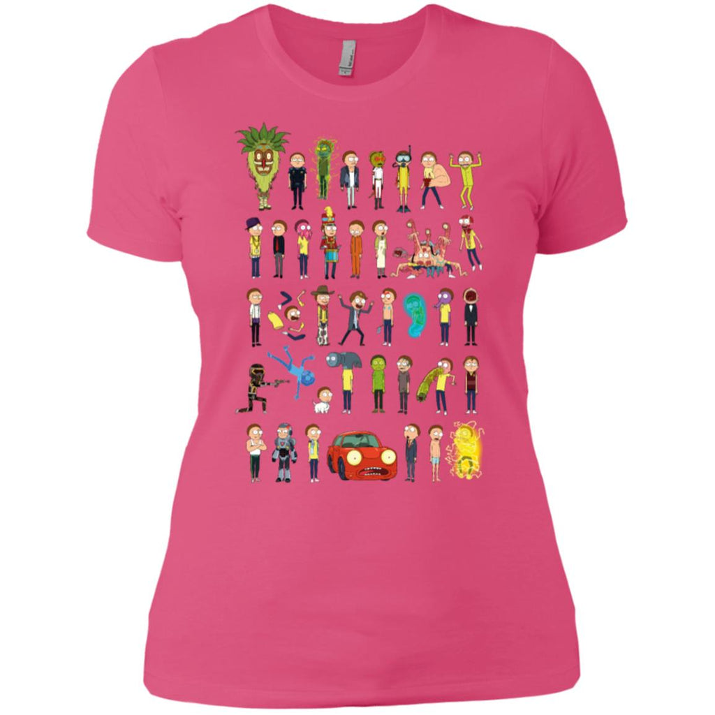 Ricky And Morty The Many Morty's Women T-Shirt