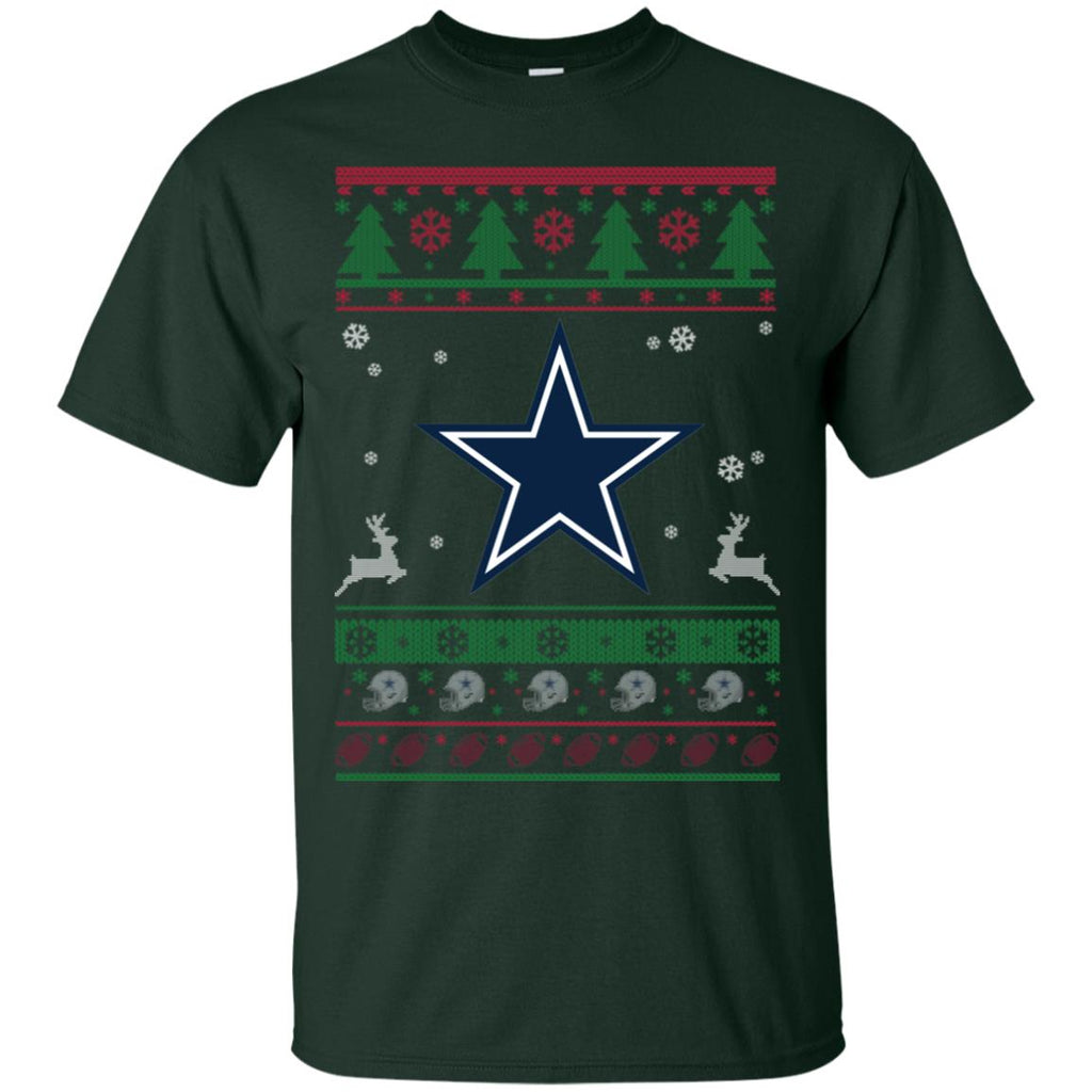 Dallas Cowboys Logo Football Teams Ugly Christmas Sweater Men T-Shirt