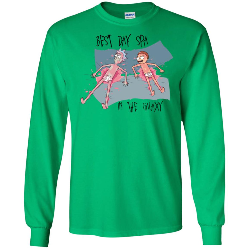 Rick And Morty Best Spa Day In The Galaxy Men Long SLeeve Shirt