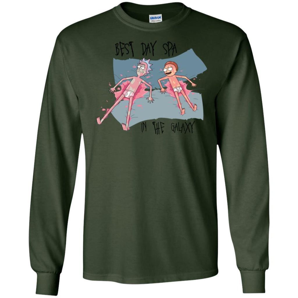 Rick And Morty Best Spa Day In The Galaxy Men Long SLeeve Shirt