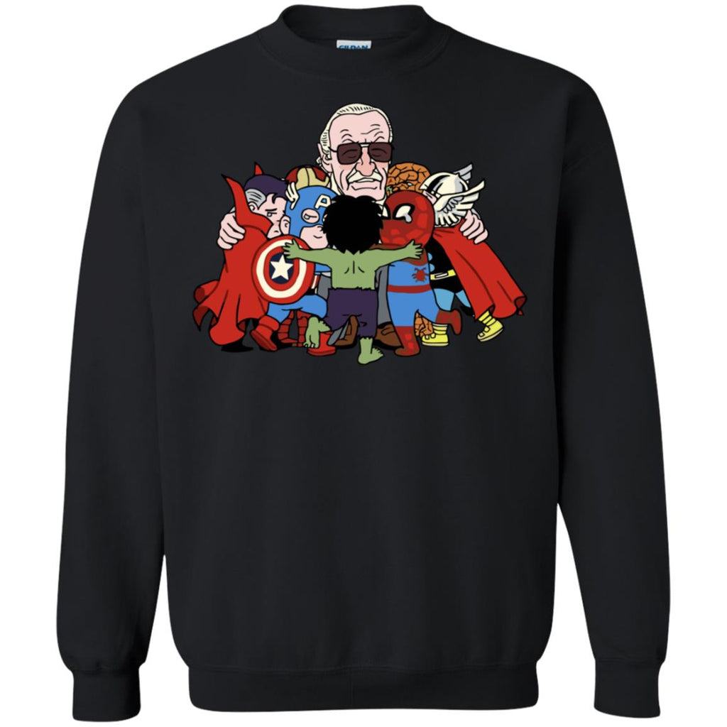 Stan Lee Shirt - Father Of Super Heroes Unisex Crewneck Pullover Sweatshirt
