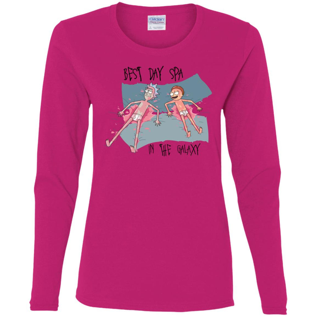 Rick And Morty Best Spa Day In The Galaxy Women Long Sleeve Shirt
