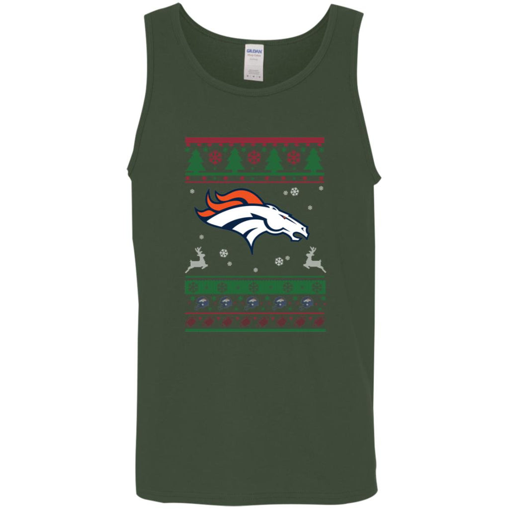 Denver Broncos Logo Football Teams Ugly Christmas Sweater Men Tank Top