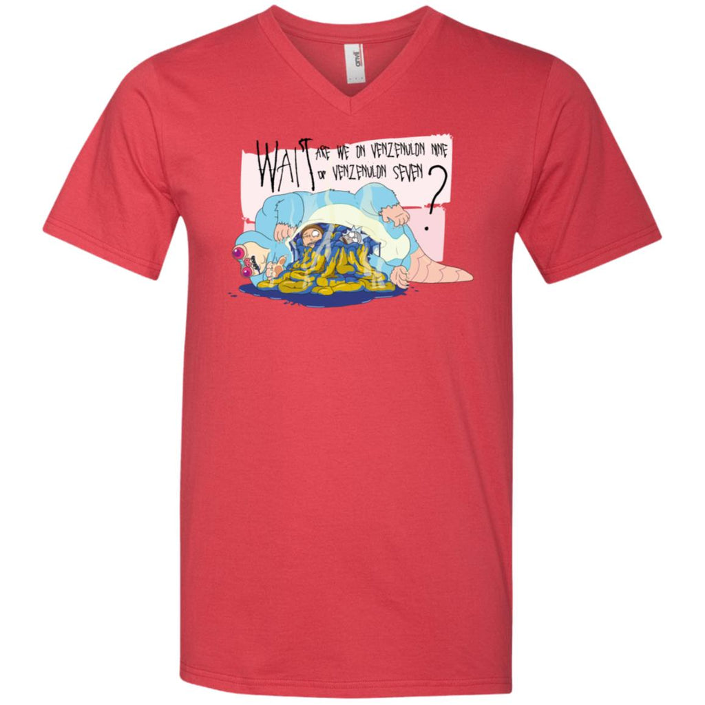 Ricky And Morty Which Venzenulon Are We On Men V-Neck T-Shirt