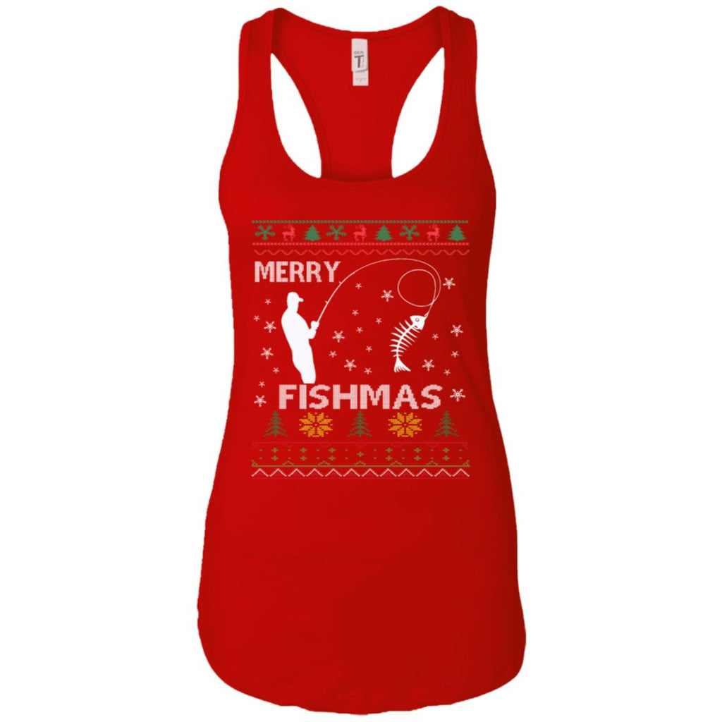 Merry Fishmas Ugly Christmas Women Tank